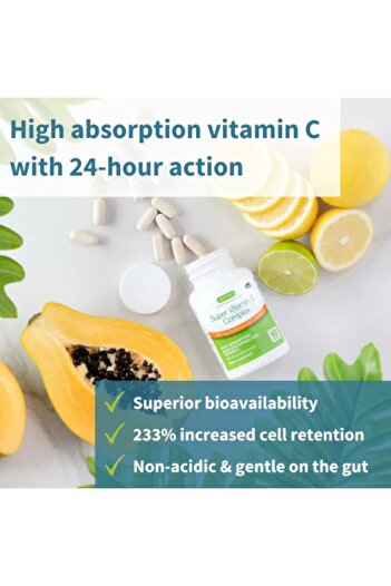 Igennus Healthcare Nutrition Vitamin C Complex, 1000mg Microencapsulated Pureway-C® with Bioflavonoids, 60 Tablets