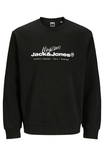 Jack & Jones Ανδρικό φούτερ Jack&Jones 12275174 JCOTABI SWEAT CREW NECK Μαύρο