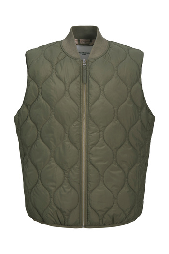 Jack & Jones Jack&Jones 12258386   Jjkoda Liner Vest - Men's Khaki Green Sports Vest