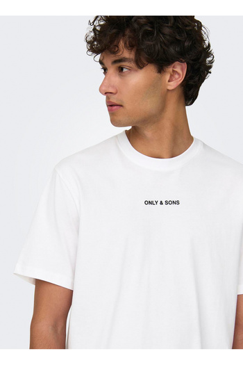 Only & Sons Onslevı Life - Reg Text Ss Tee, Noos White 22028147
