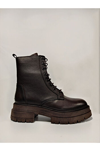 Castle Black YLDZ-26254-1 Γυναικείες Μπότες Καφέ Γνήσιο Δερμάτινο Καφέ