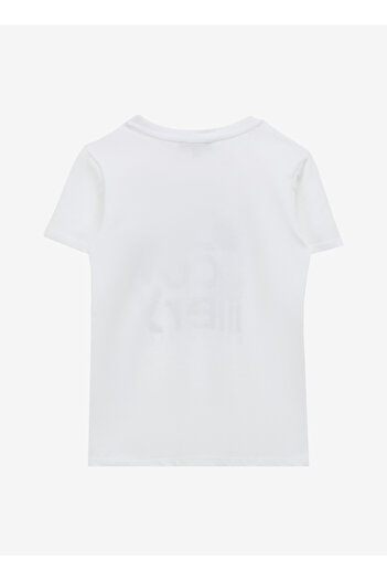 Discovery Expedition Kırık Beyaz Unisex Çocuk Bisiklet Yaka Basic Baskılı T-Shirt D4SU-TST 3304