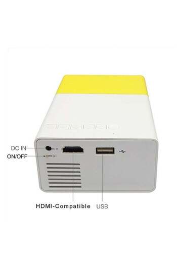 fulina YG300 Projector,High Definition 1080P LED Home Office Mini Projector Portable High Resolution