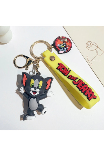 Miniso 1pc Tom A cute cat and mouse cartoon keychain, PVC material animal doll bag decoration, fashionable