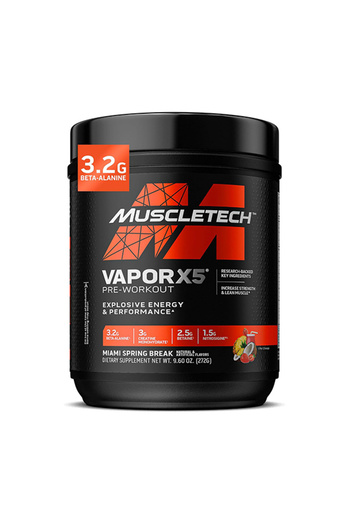 MUSCLETECH Vapor X5 Pre Workout Powder, Miami Spring Break 30Srv