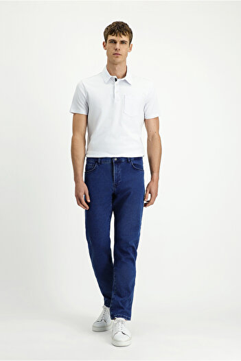 Kiğılı Regular Fit Cotton Denim Look Trousers