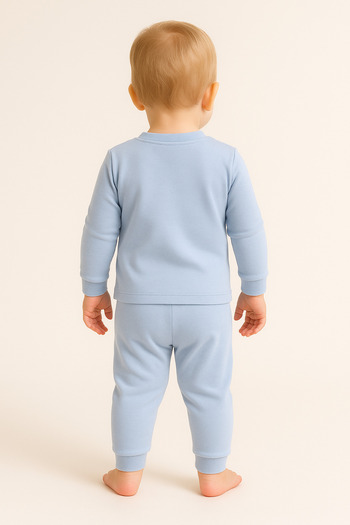 aden kids set de pijamale sezoniere din bumbac pieptănat pentru copii
