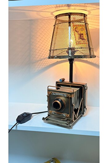 NOSTALJİM Lampshade Decorative Metal Camera