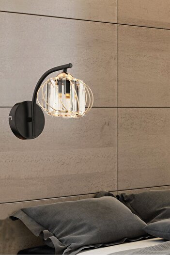 ESSLİGHT Molde Kristal Taşlı Aplik Modern Dekoratif Duvar Aydınlatma