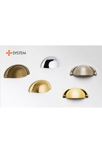 System 4525 Mat Altın Rengi Tas Kulp 32 Mm