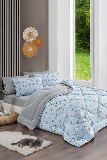 Shopyteks Double Floral Welsoft Quilt Double-Sided 195X215