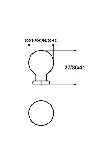 System TEK DELİKLİ KULP 30 MM - ANTİK RENK - SSY1465 0030 ABM