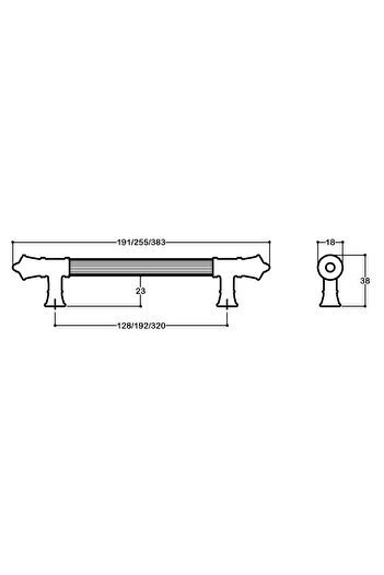 System 4675 Klasik Kulp Antik Renk 320 Mm