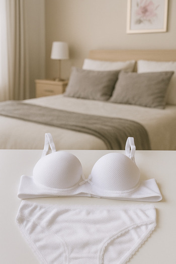pae Patterned Imported Quality Fabric Filled Supported Bra Panty Set