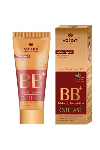 BB Vetoni Make Up Foundation Out Last (White Expert ) 60ML ( Pack of 12 Pieces)