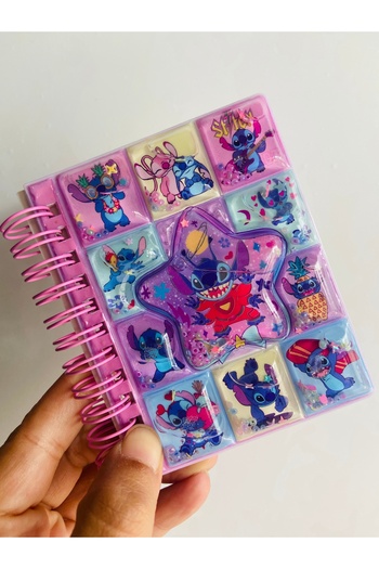 synshop Stitch 3d glitter beaded cover notebook with sticker