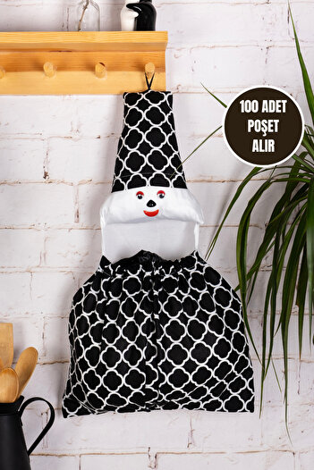 Morlay Multi-Purpose Elastic Bag Holder, Cute Decorative Organizer for Bags Kitchen Accessory & Black