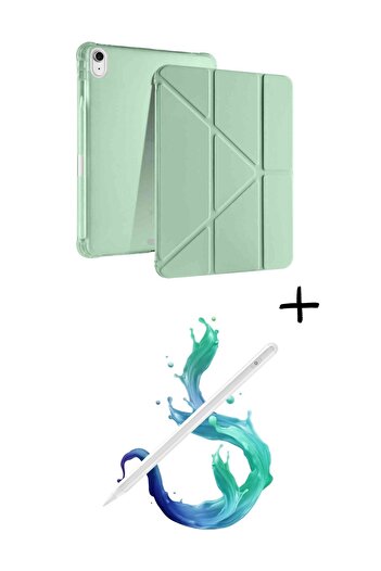 Fuchsia iPad A16 11Th Generation Nesil A16 2025 Compatible Tri-Folding Tablet Case + Palm-Rejection Tablet Pen