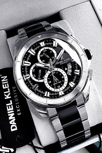 Daniel Klein Exclusive Men's Wristwatch Waterproof Stainless Two Tone Steel Band - Gift Bracelet Dke2007C6