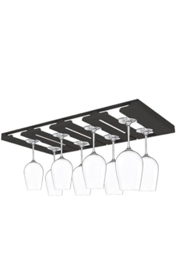 VENON 8-Piece Glass Rack Stemware Holder Stainless Metal Cup and Glass Hanger – Kitchen and Bar Organizer
