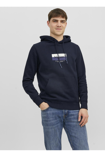 Jack & Jones Капюшон Яка Лациверт Еркек Світшърт 12242197_jordalston Брендинг Світшърт