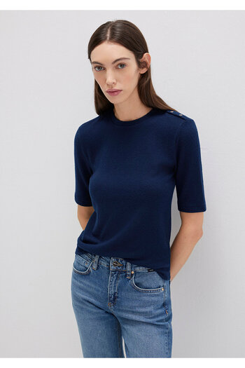 Mavi Navy Blue T-Shirt Fitted / Bodycon Fit 1613332-82318