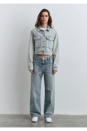 Mavi Risa Real Blue Shaded Ice Jean Jacket 1110642-89204