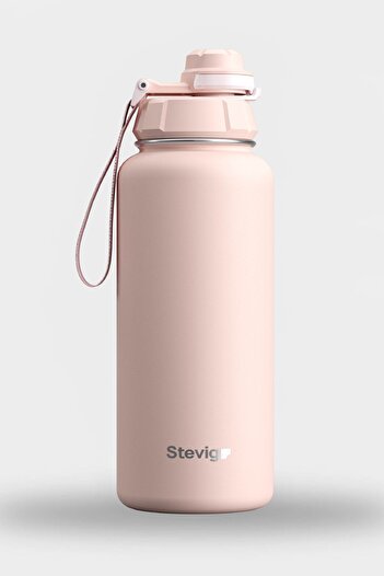 Stevig 1000 ml Icy Pınk Drinking Glass (Thermos) St-219 Leakproof