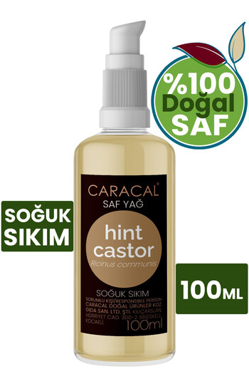 caracal 100ml Saf Hint Yağı Castor Yağı Soğuk Sıkım Kastor Yağı Ricinus Communis Doğal Ve Katkısız
