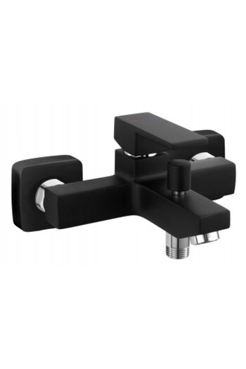 FERRO Zicco Shower Column with Bath/Shower Mixer Matte Black