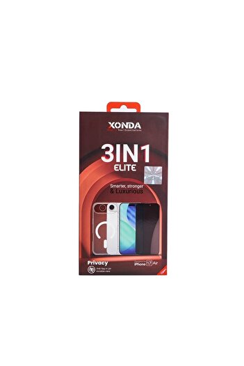 xonda ZONDA 3 in 1 Privacy Tempered Glass + Hard Case + Camera Lens Protector for iPhone 17 Air