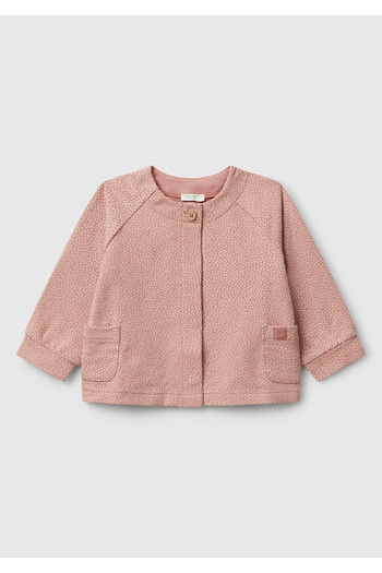 United Colors of Benetton Baby rose patterned full sweatshirt with hidden snap buttons and pockets
