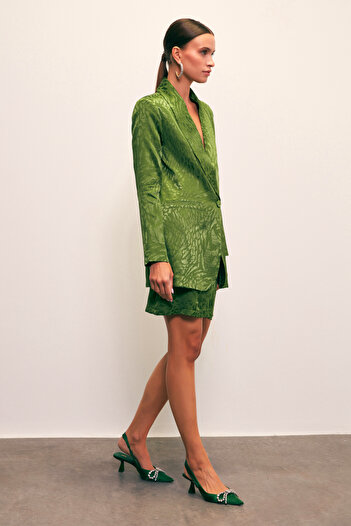 Sateen Fusta Jacquard - VERDE