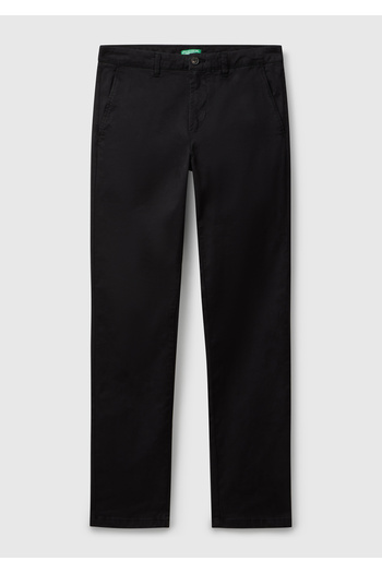 United Colors of Benetton Men's Black Slim Fit Chino Trousers