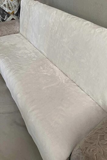 Savana Plush Sofa Bed And Sofa Cover With Fringes 120x200