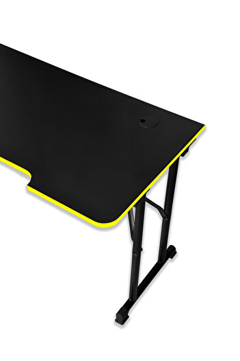 XMAX / JetKur Siyah MDF Bilgisayar Oyuncu Masası 140x70cm Sallanmaz Metal Ayaklı - Pratik Kurulum