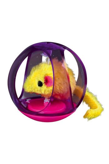 Trixie Cat Toy, Plush Mouse in Ball, 6cm