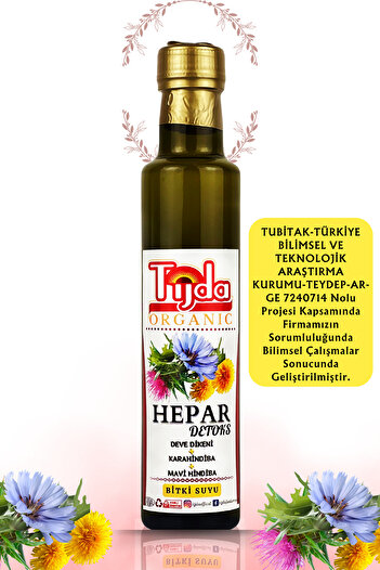 TİJDA Hepar Detox-karaciğer Yağlanması-bağırsak,pankreas,safra Destekleyici Saf Bitki Özü 250 ml