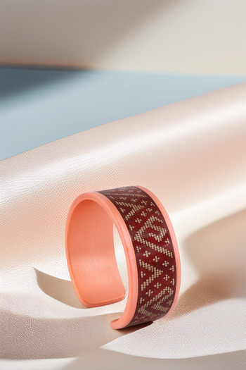 OSMANLI GÜMÜŞ Women's Copper Bracelet Ring Set - Stella Model Special Edition Metal Box and Quartz Stone