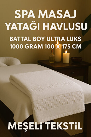 MEŞELİ TEKSTİL 2-Piece Spa Hammam Massage Sauna Bed Towel Extra Large Size 100X175 cm |   Cotton Durable Checkerboard Pattern