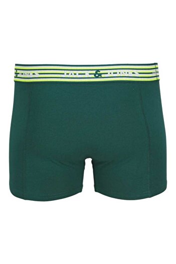 Jack & Jones Men's Green Jacdarvin Solid Trunks 3 Pack Sn Boxer 12260070-Kombugree