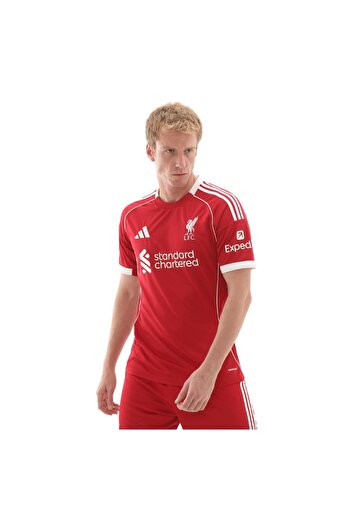 adidas JV6423-E Lfc ليفربول Fc 25-26 إ &amp; ccedil; قميص ساها جيرسي للرجال باللون الأحمر الداكن