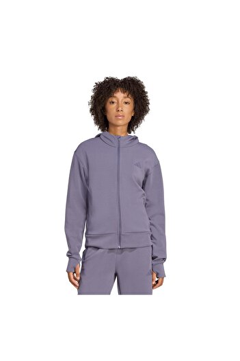 adidas Jx7310-K D4T Fz Hoodie Women's Jacket Purple