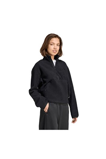 adidas Jm8444-K W Ct Fleece Hz Women's Jacket Black
