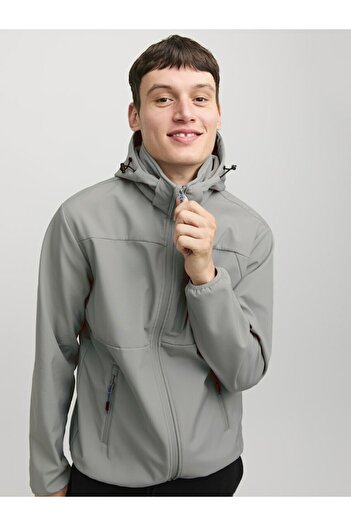 Jack & Jones Erkek Gri Jjtheo Softshell Jacket Ceket 12269407-Ultimateg