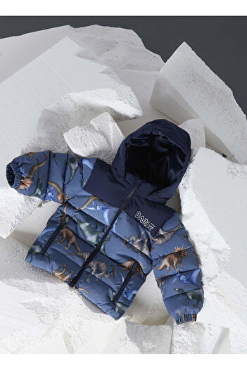 name ıt Mavi Erkek Çocuk Mont NMMMEDOW03 JACKET DINO DREAM FO