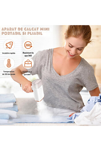 Zentara Ironing machine, mini, portable, Zentara, power 1000W, with vertical and horizontal steam, white