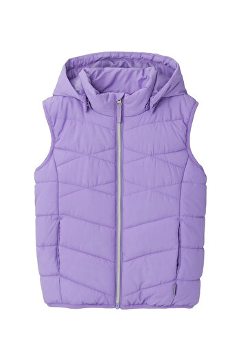 name ıt Açık Mor Kız Çocuk Fermuarlı Kolsuz Yelek NMFMEMPHIS VEST PB