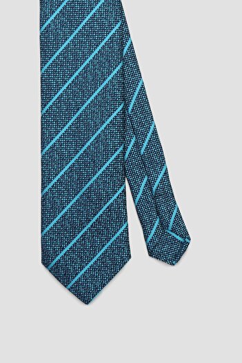 Abbate Tie 8 cm Microfiber Polyester Blue Men's Patterned Tie