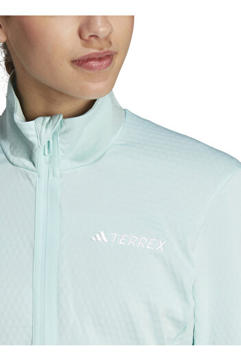 adidas Açık Mavi Kadın Dik Yaka Terrex Polar Sweatshırt IB1811-W MT LT FL JA SEF